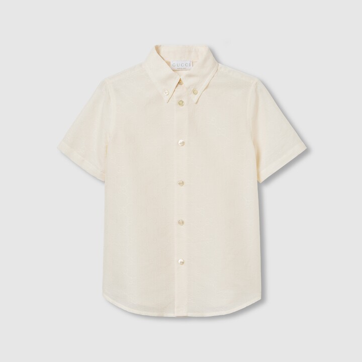 Gucci Children's GG cotton jacquard shirt