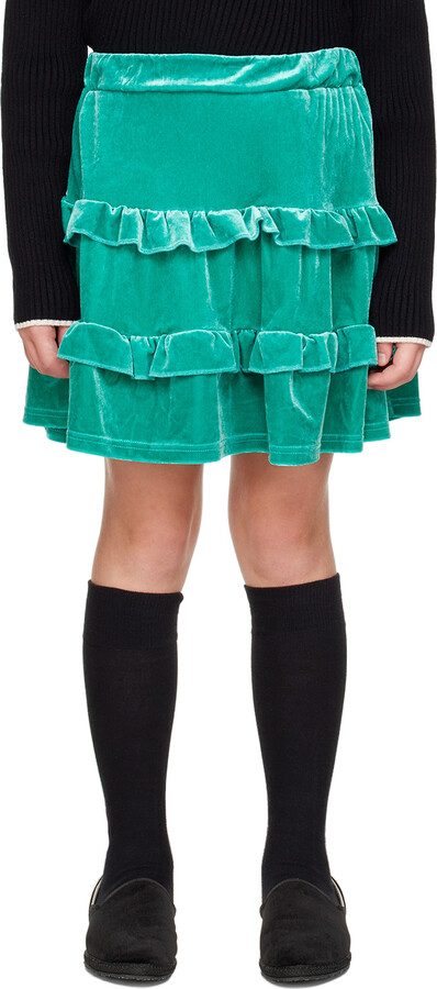 The Campamento Kids Green Ruffle Skirt