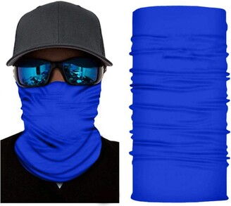 Balec Group Pack Of 8 Face Covering Mask Neck Gaiter Elastic, Fishing And Hunting - Royal Blue