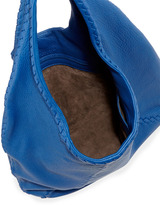 Thumbnail for your product : Bottega Veneta Medium Cervo Leather Hobo Bag, Blue