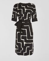 Thumbnail for your product : Jaeger Monochrome Maze Print Dress