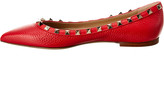 Thumbnail for your product : Valentino Grainy Calfskin Leather Ballet Flat