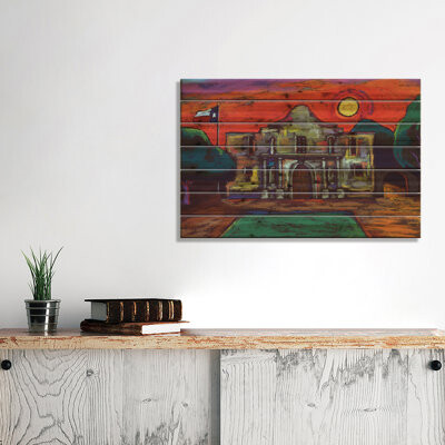 Remembering the Alamo by David Hinds - Unframed Print on Wood