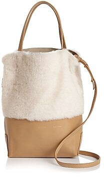 Alice.D Small Leather & Shearling Tote - 100% Exclusive
