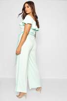 Thumbnail for your product : boohoo Plus Anna Contrast Binding Bardot Jumpsuit