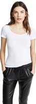 Thumbnail for your product : Enza Costa Short Sleeve Fitted Scoop Tee
