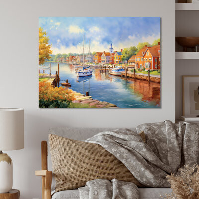 Latitude Run Maryland Bay Canal Scenery - Maryland Print on Metal