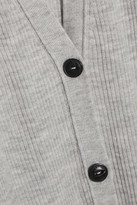 Thumbnail for your product : Rag & Bone Alexandra Ribbed Cashmere Cardigan - Light gray