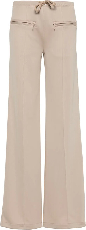 Courreges Logo-Patch Ribbed Trousers