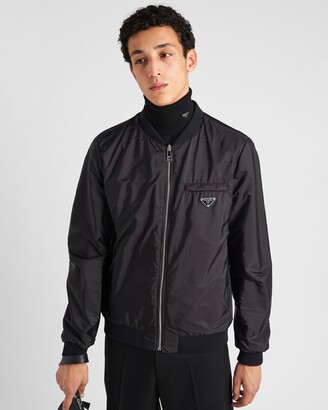 Prada Reversible nappa leather and Re-Nylon bomber jacket - ShopStyle 