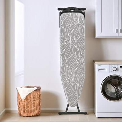 KINGRACK Ironing Board with Heat Resistant Cover,Foldable Iron Board 7-Lever Height Adjustable