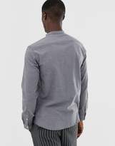 Thumbnail for your product : Tom Tailor grandad collar slim fit shirt in grey