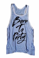 Thumbnail for your product : Rebel Yell Born to Party Racerback Tank Tunic in Periwinkle