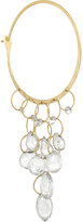 Thumbnail for your product : Melissa Joy Manning 14-karat gold topaz hoop earrings