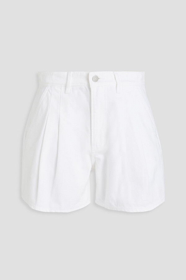 Veronica Beard Simpson pleated denim shorts