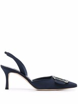 Thumbnail for your product : Manolo Blahnik Buckle-Detail Leather Pumps