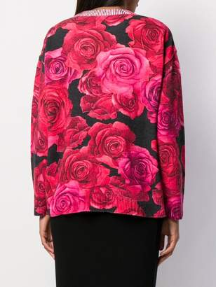 Blumarine rose print jumper