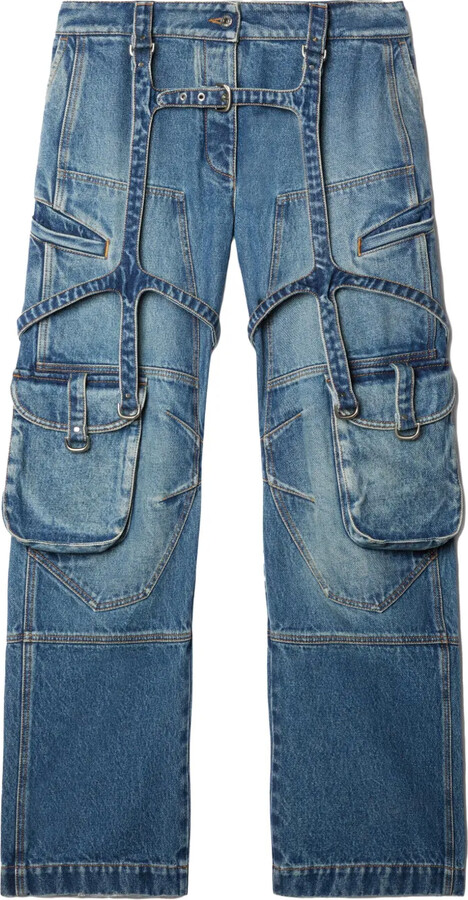 S layered work denim theredthread wh×bk THEREDTHREAD / ザレッドスレッド】S layered work denim