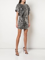 Thumbnail for your product : In The Mood For Love Sequined Animal Print Mini Dress