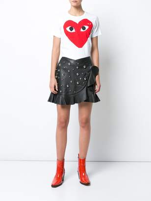 Comme des Garcons Play heart print and application T-shirt