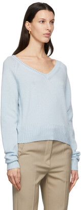 Sportmax Blue Fatuo V-Neck Sweater