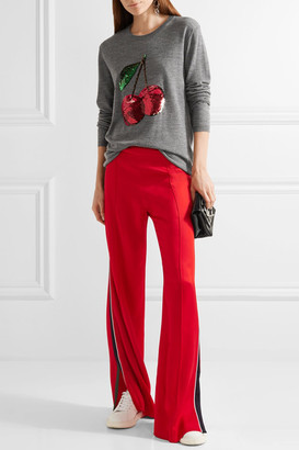 Markus Lupfer Sequin-embellished Merino Wool Sweater - Gray