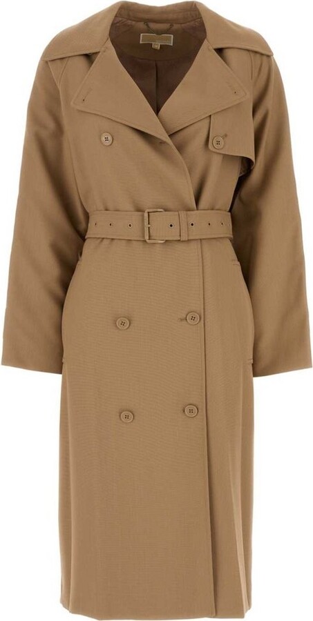 Michael Kors Preloved DoubleBreasted Wool Coat Wo Burgundy Red