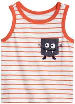 Thumbnail for your product : First Impressions Striped Monster-Pocket Cotton Tank Top, Baby Boys, Created for Macy's