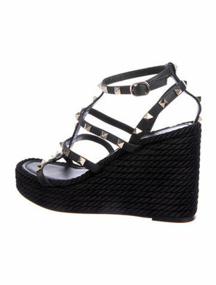 black valentino wedges