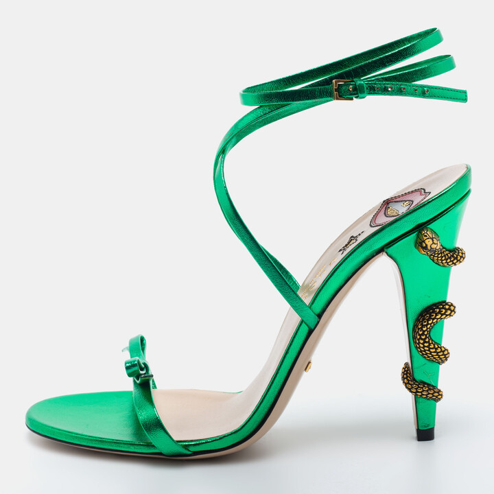 Gucci Heeled Women's Green Sandals | ShopStyle