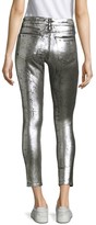 Thumbnail for your product : AG Jeans Farrah High-Rise Metallic Jeans