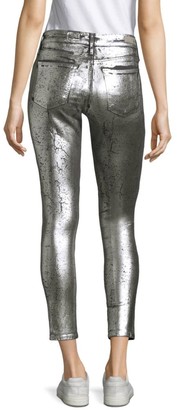 AG Jeans Farrah High-Rise Metallic Jeans