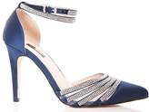 Thumbnail for your product : Quiz Silver Diamante Strap Heeled Shoes