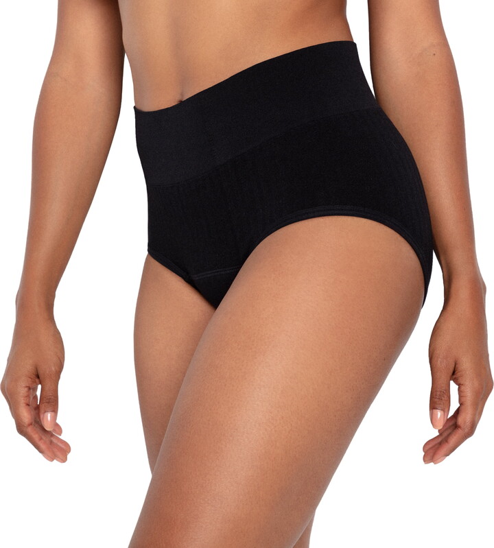 The Period Company. The High Waisted Period. in Sporty Stretch for Heavy Flows.