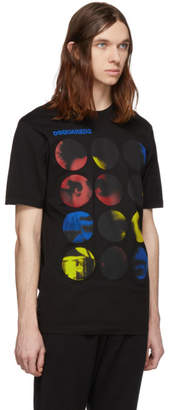 DSQUARED2 Black Circle Graphic T-Shirt