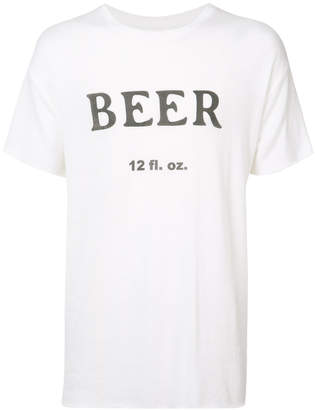 The Elder Statesman 'beer' print T-shirt