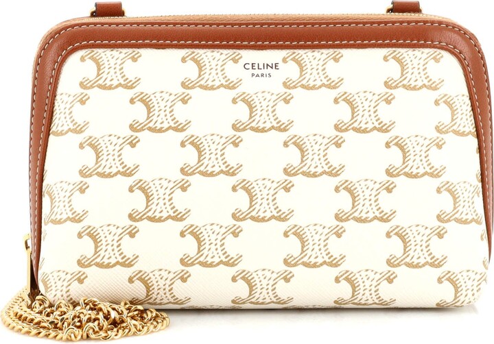 celine triomphe clutch with chain