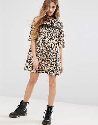 Reclaimed Vintage Mini Dress In Leopard