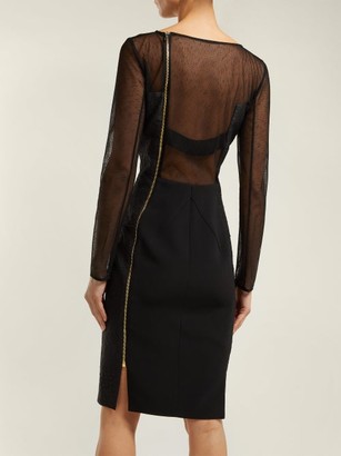 Roland Mouret Magnolia Silk-blend Jacquard Dress - Black