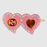 Thumbnail for your product : Gucci Hair clip with GG and hearts