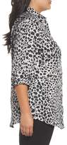 Thumbnail for your product : Foxcroft Fay Animal Print Cotton Tunic Shirt