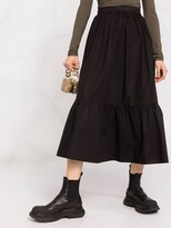 Thumbnail for your product : Patrizia Pepe Tiered Cotton Midi Skirt