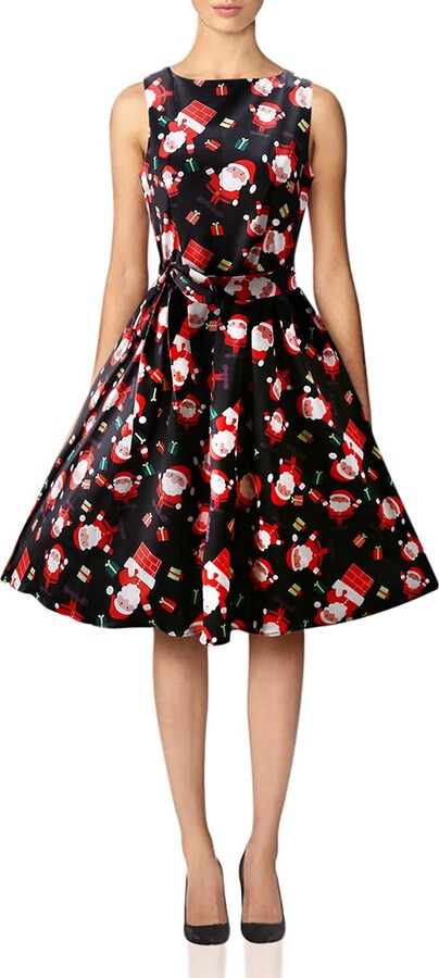 black christmas dress with sleeves