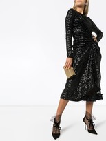 Thumbnail for your product : Preen by Thornton Bregazzi Farra gathered sequin midi dress