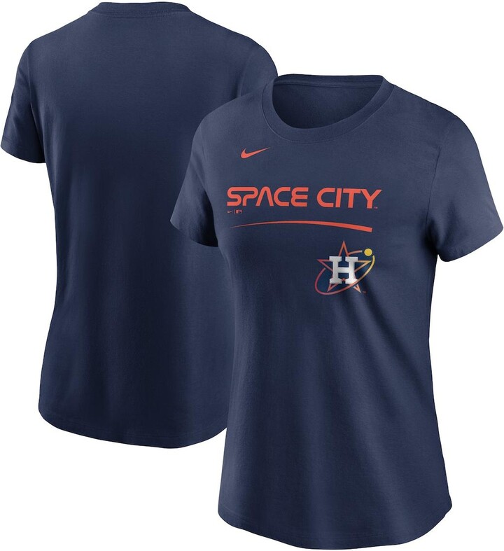 Nike Women's Navy/White Houston Astros Line Up High Hip Fashion T-Shirt -  ShopStyle