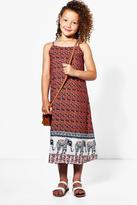 Thumbnail for your product : boohoo Girls Elephant Print Sun Dress