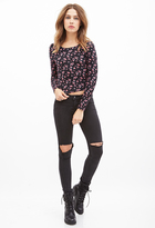 Thumbnail for your product : Forever 21 Rose Print Crop Top