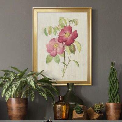 Red Barrel Studio Dusty Rose II - Picture Frame Painting on Canvas