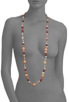 Thumbnail for your product : Chan Luu Red Zebra Jasper, Carnelian, Red Aventurine & 18K Yellow Gold Vermeil Beaded Necklace