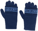Thumbnail for your product : Emporio Armani Knitted Logo Gloves